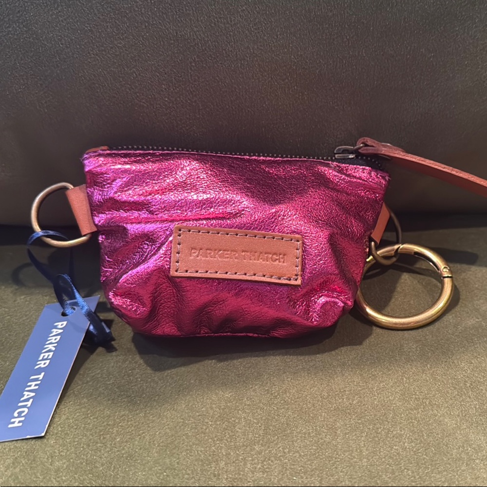 Parker Thatch Mystery Baby Buddy Pink Metallic Keychain Pouch